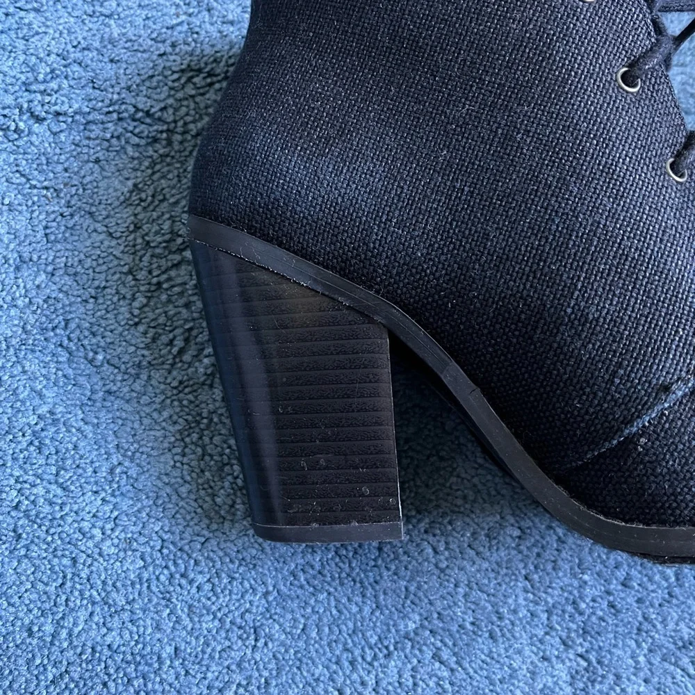 Call It Spring Black Lace Up Booties Size 6.5 - Picture 4 of 7